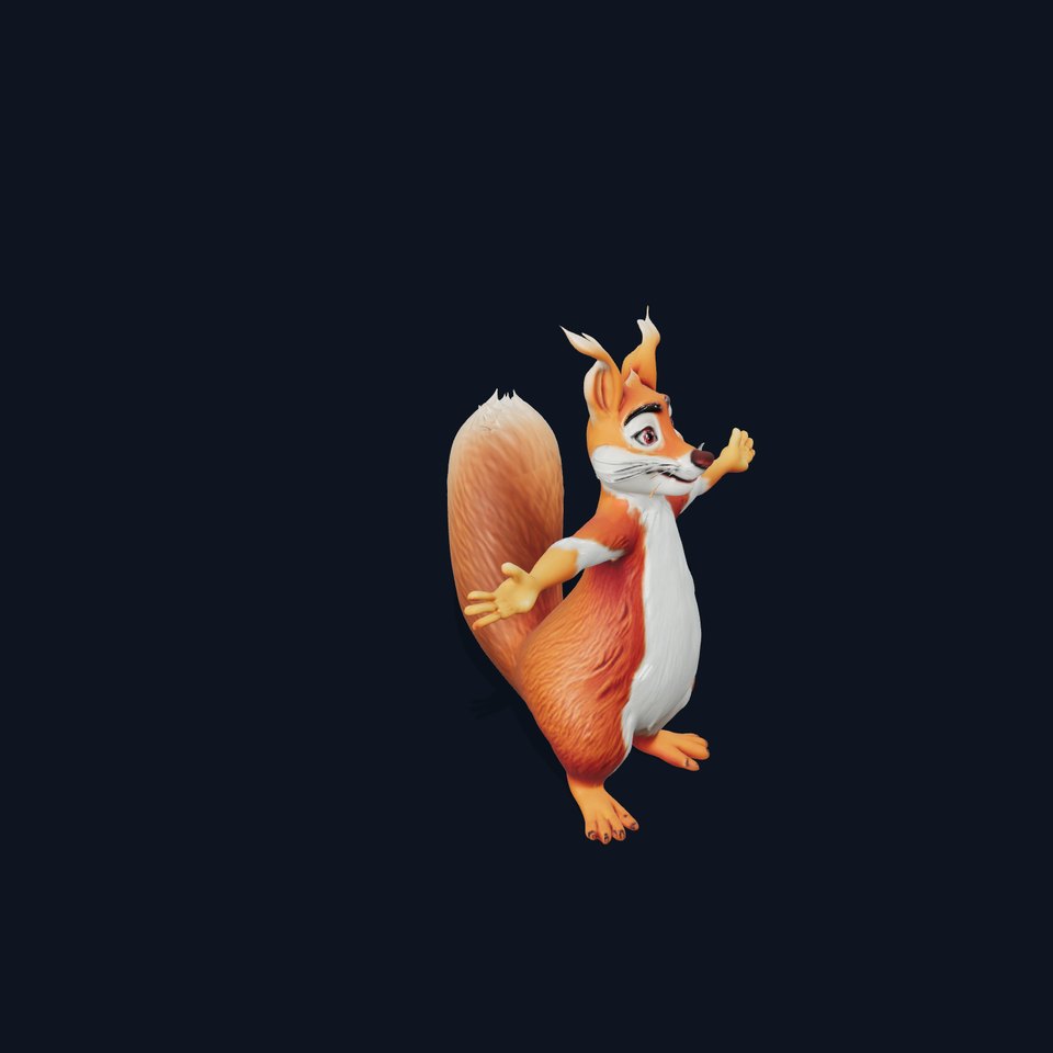 Charming Squirrel Character model pack